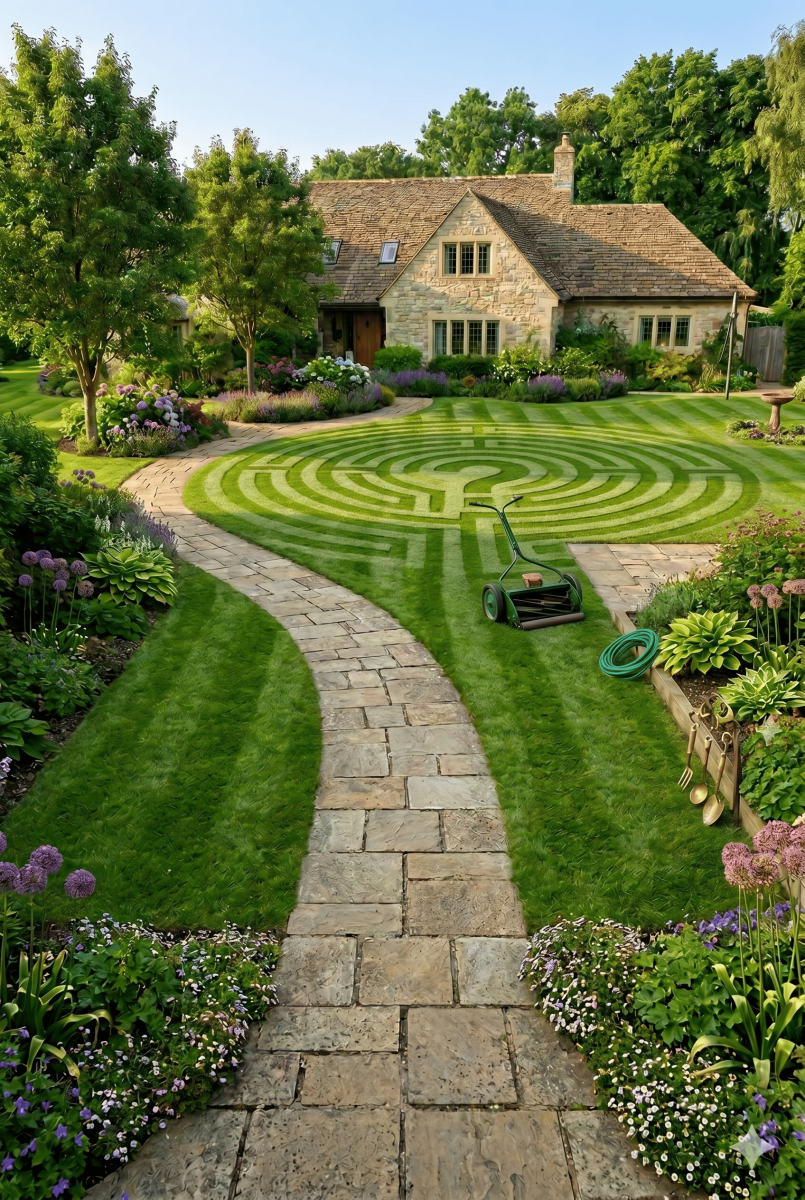 Remplacer du gazon synthétique par du naturel pour retrouver la fraîcheur d'un vrai jardin à Nice.